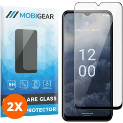 Mobigear Premium Nokia G60 5G Vidro temperado Película de ecrã - Compatível com capas - Preto (Pack de 2)