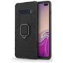 Mobigear Armor Ring Samsung Galaxy S10 Plus Hard Case Back cover Shockproof with Ring Holder - Black