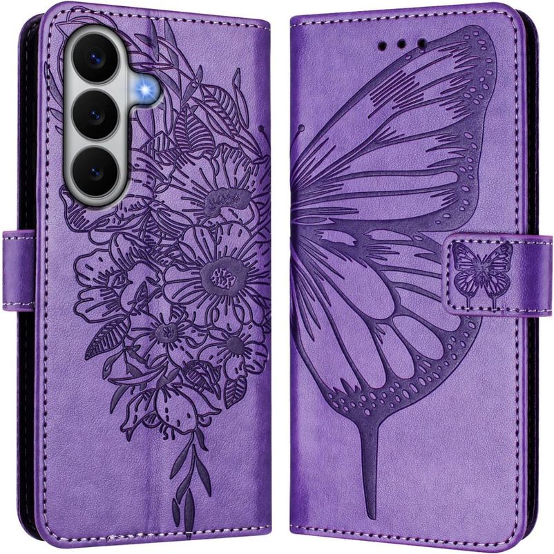 Mobigear Butterfly Samsung Galaxy A27 Funda tipo libro Cartera - Morado