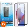 Mobigear Premium Motorola Edge 30 Ultra Tempered Glass Screen Protector - Case Friendly - Black (2-Pack)