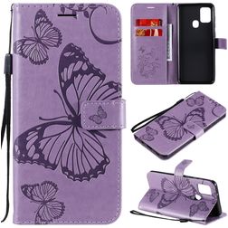 Mobigear Butterfly Samsung Galaxy A21s Capa livro Carteira - Roxo