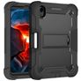 Mobigear ShieldStand iPad Mini 7 (2024) Plastica rigida / Silicone Back cover + Portapenna + Supporto - Nero