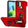 Mobigear Armor Ring Cam Slide Xiaomi Redmi A1 4G Hårdt Bagsidecover Stødsikkert med ringholder og Camera Slider - Rød