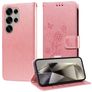 Mobigear Flowers Samsung Galaxy S25 Ultra Funda tipo libro Cartera - Oro rosa