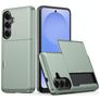 Mobigear Card Samsung Galaxy S26 Funda Plástico rígido Carcasa Antigolpes con tarjetero - Verde oscuro