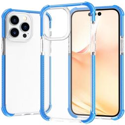 Mobigear Full Bumper iPhone 14 Funda Plástico rígido Carcasa Antigolpes - Transparente / Azul