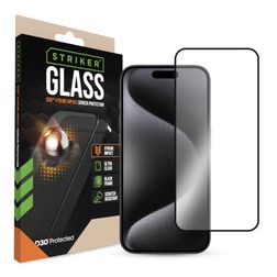 Striker Xtreme Impact iPhone 15 Pro Vidro temperado Película de ecrã - Compatível com capas