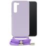 Mobilize Lanyard Gelly Samsung Galaxy S23 TPU flexível Capa com cordão - Pastel Purple