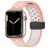 Mobigear Sport Plus Mag Bracelete Silicone Fecho magnético para Apple Watch - 42/41/40/38 mm - Branco / Rosa