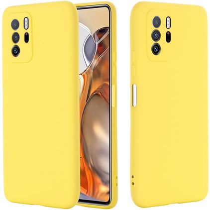 Mobigear Rubber Touch POCO X3 GT Silikon Etui plecki - Żółty