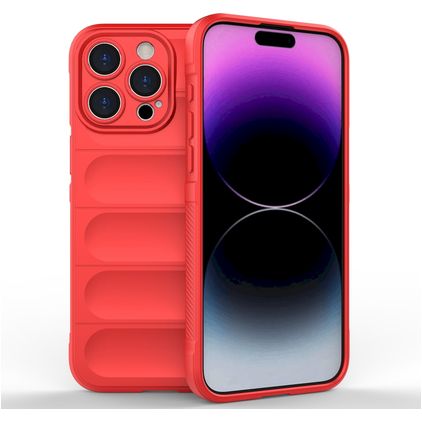 Mobigear Bumpy iPhone 15 Pro Max TPU flessibile Back cover - Rosso
