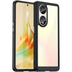 Mobigear Crystal OPPO Reno 8T 5G Hårdt Bagsidecover - Sort