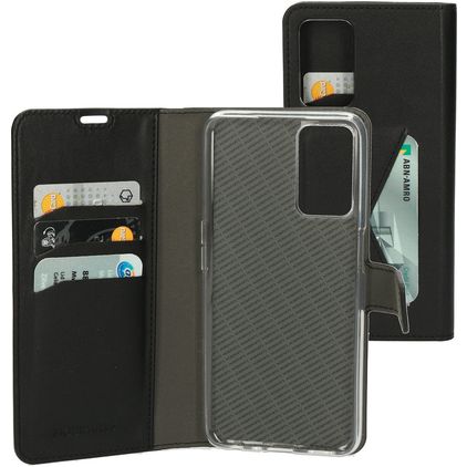 Mobiparts Classic Wallet OPPO A16 Pungetui med Seddelrum - Sort