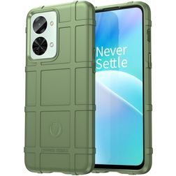 Mobigear Rugged Shield OnePlus Nord 2T 5G Fleksibel TPU Bagsidecover Stødsikkert - Grøn