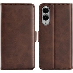 Mobigear Slim Magnet Samsung Galaxy S25 Edge Etui z klapką typu portfel - Brązowy