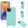 Mobigear Lanyard iPhone 14 Pro Max Silicone Cover con cordino - Turchese