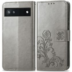 Mobigear Clover Google Pixel 6a Cover a libro portafoglio - Grigio
