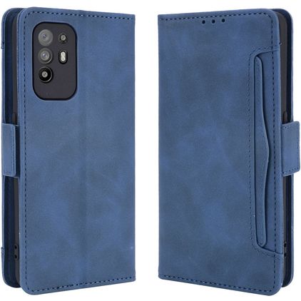 Mobigear Slide Wallet OPPO A94 5G Plånboksfodral med sedelfack - Blå