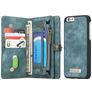 CaseMe 008 iPhone 6s Capa livro 2 em 1 com capa traseira amovível Carteira - Verde