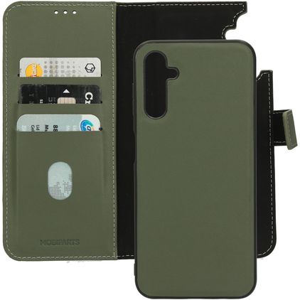 Mobiparts Samsung Galaxy A14 Cover Ægte læder Aftageligt 2-i-1-pungetui med Seddelrum - Grøn