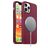 Mobigear Rubber Touch iPhone 12 Silicone MagSafe Back cover - Burgundy