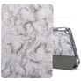 Mobigear Tri-Fold Marble iPad 7 (2019) Knížkové pouzdro + Držák na stylus - Šedá