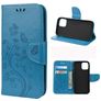 Mobigear Flowers iPhone 12 Wallet case - Blue