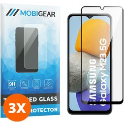 Mobigear Premium Samsung Galaxy M23 Glas Skærmbeskytter - Case Friendly - Sort (3-pak)