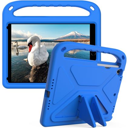 Mobigear AeroArmor iPad 9 (2021) Funda infantil para tablet con asa + Portalápices - Azul