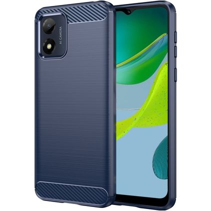 Mobigear Brushed Slim Motorola Moto E13 Flexible TPU Back cover - Blue