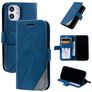 Mobigear Rhombus iPhone 12 Mini Pungetui med Seddelrum - Blå