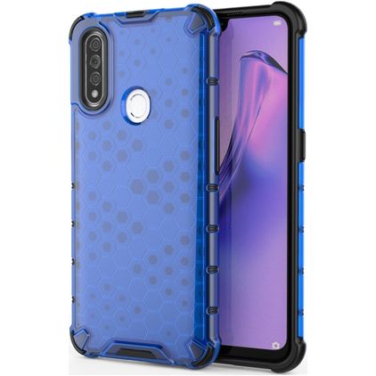 Mobigear Honeycomb OPPO A31 Tvrdý plast Zadní kryt odolný proti nárazům - Modrá