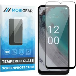 Mobigear Premium Nokia C32 Tempered Glass Screen Protector - Case Friendly - Black