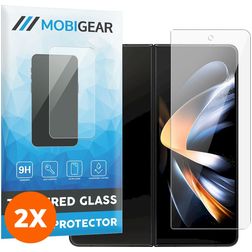 Mobigear Premium Samsung Galaxy Z Fold 4 Cristal templado Protector de pantalla - Compatible con fundas - Negro (pack de 2)