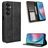 Mobigear Sensation Samsung Galaxy M55 Funda tipo libro Cartera - Negro