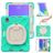 Mobigear RingGuard iPad Mini 6 (2021) Case Plastic / Silicone Back cover + Stylus Holder + Shoulder Strap + Stand - Turquoise