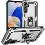 Mobigear Armor ring Samsung Galaxy A16 Hardcase Etui plecki Wstrząsoodporne z pierścieniem - Srebrny