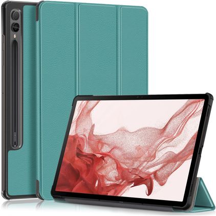 Mobigear Tri-Fold Samsung Galaxy Tab S9 Plus Cover a libro + Portapenna - Verde