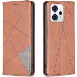 Mobigear Rhombus Slim Motorola Moto G53 5G Pungetui - Brun