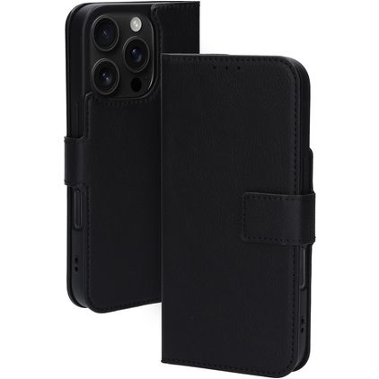Mobiparts Classic Wallet MagSafe iPhone 16 Pro Cover a libro portafoglio - Nero