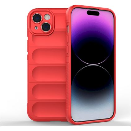 Mobigear Bumpy iPhone 15 Plus Joustava TPU Suojakuori - Punainen