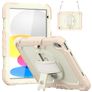 Mobigear SureGrip Xtreme iPad 10 (2022) Plastica rigida / Silicone Back cover + Tracolla + Supporto - Bianco / Oro rosa