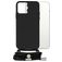 Mobilize Lanyard Gelly iPhone 13 Pro Max TPU flexible Funda con cuerda - Negro