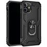 Mobigear Armor Ring iPhone 12 Mini Hårdt Bagsidecover Stødsikkert med ringholder - Sort