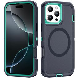 Mobigear Rugged Mag iPhone 16 Pro Max MagSafe Funda Plástico rígido Carcasa Antigolpes - Azul oscuro