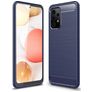 Mobigear Brushed Slim Samsung Galaxy A52 TPU flexible Carcasa - Azul oscuro