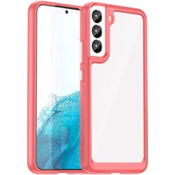 Mobigear Crystal Samsung Galaxy S23 Plus Funda Plástico rígido Carcasa - Transparente / Rojo