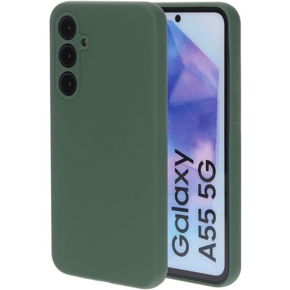 Mobiparts Samsung Galaxy A55 Silikone Bagsidecover - Forest Green