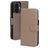 Mobiparts iPhone 16 MagSafe Aito nahka 2-in-1-lompakkokotelo irrotettavalla kuorella + Setelitasku - Taupe