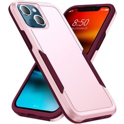 Mobigear Heavy Armor iPhone 14 Plástico rígido Capa traseira Antichoque - Rosa / Roxo